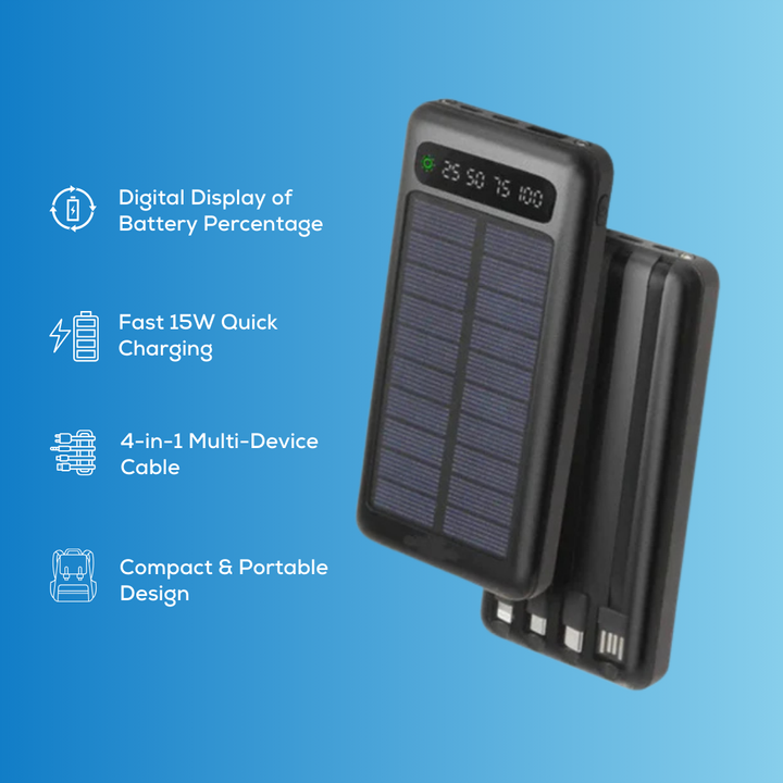 Ovista 10000mAh Solar Power Bank