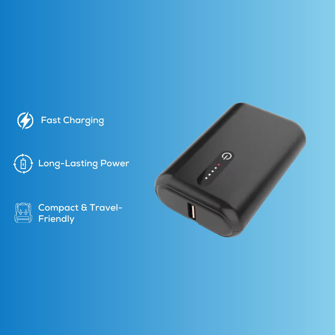 Ovista Mini 10000mAh Power Bank - 25W PD Charging, Type-C Cable, Portable Charger